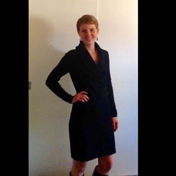 Ralph Lauren navy blue sweater dress - Picture 3 of 5